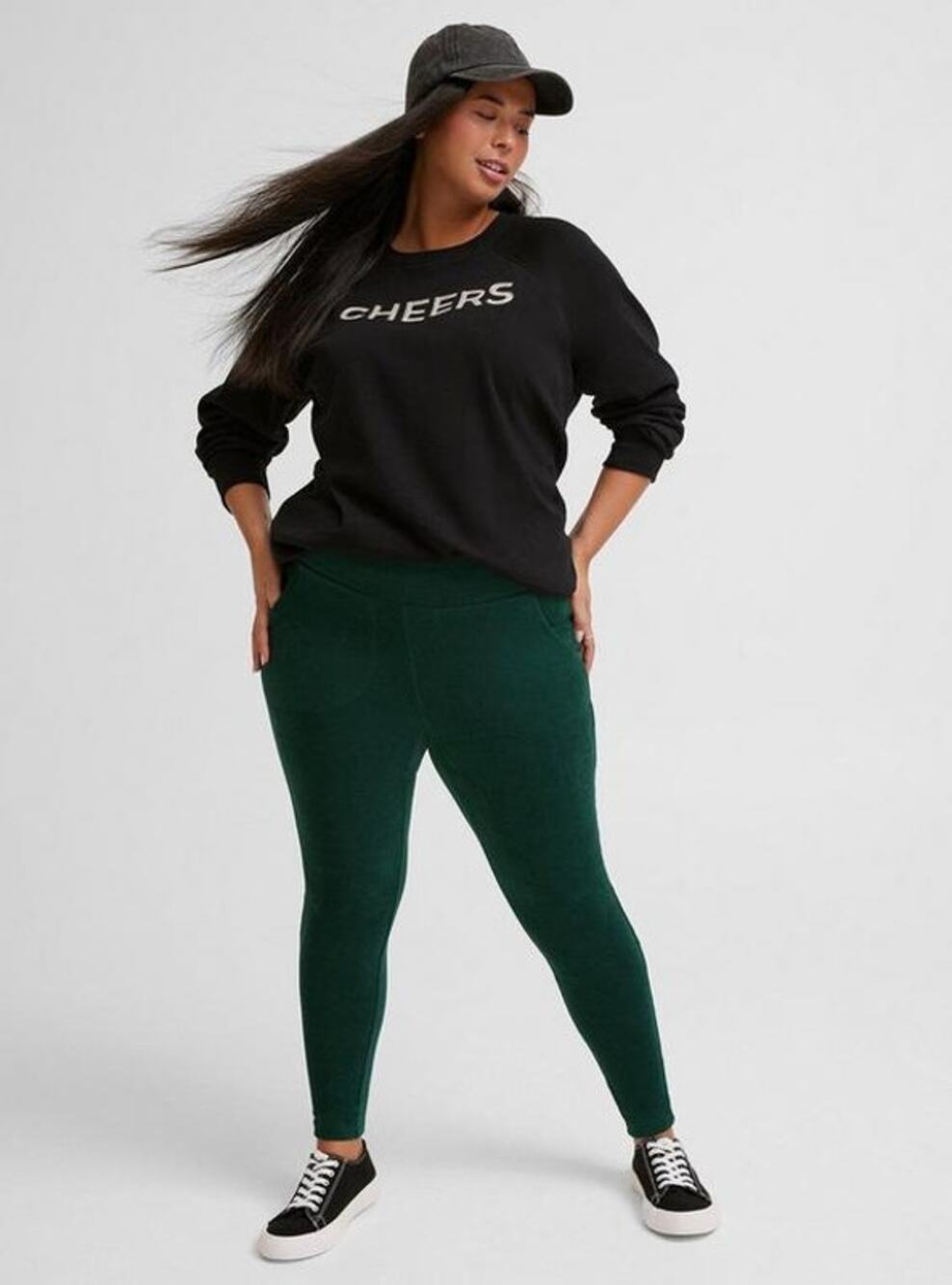 Torrid Happy Camper Green Fleece Leggings Size 3